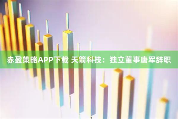 赤盈策略APP下载 天箭科技：独立董事唐军辞职